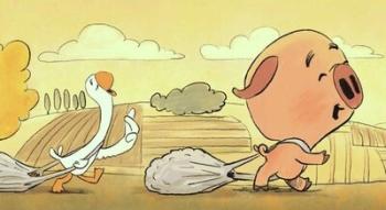 Malac és Liba kirándul - Diafilm 1.Kép