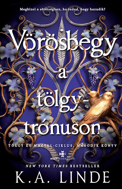 Vörösbegy a tölgytrónuson - Tölgy és magyal-ciklus 2. (éldekorált)