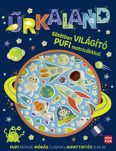 Űrkaland - Sötétben világító pufi matricákkal