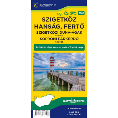 Szigetköz, Hanság, Fertő kerékpáros-, vízisport- és turistatérkép 2024 (új kiadás)