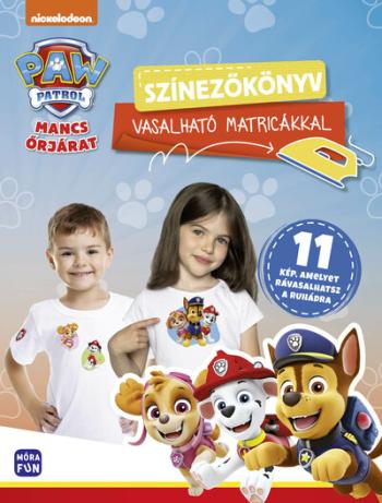 Mancs Őrjárat - Színezőkönyv vasalható matricákkal - 11 kép, amelyet rávasalhatsz a ruhádra 1.Kép