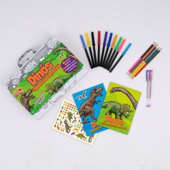 Dinós foglalkoztatókönyvecskék - Kiszínezhető bőrönd 1.Kép