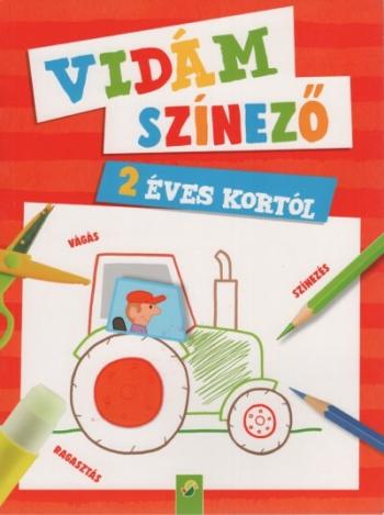 Vidám színező - 2 éves kortól (piros) 1.Kép