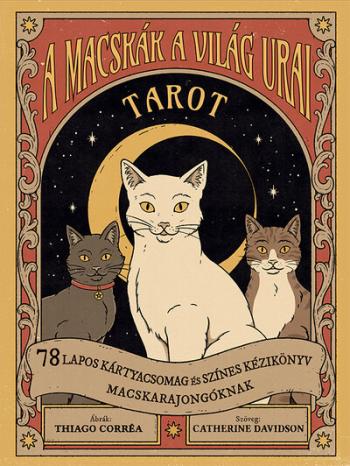 A macskák a világ urai tarot - 78 lapos kártyacsomag és színes kézikönyv macskarajongóknak 1.Kép