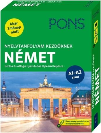 PONS Nyelvtanfolyam kezdőknek NÉMET - Kezdő és újrakezdő nyelvtanulóknak - Hanganyag pendrive-on és webről letölthető (új kiadás 1.Kép
