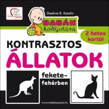 Kontrasztos állatok fekete-fehérben - Babák könyvtára (új kiadás) 1.Kép