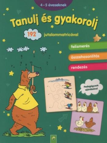 Tanulj és gyakorolj - 192 jutalom matricával - 4-5 éveseknek (zöld) 1.Kép