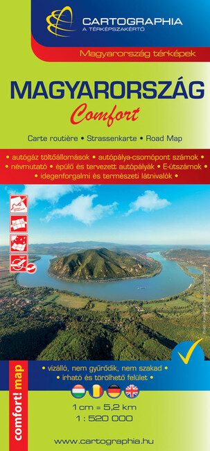 Magyarország comfort térkép (1:520 000) - 2021 1.Kép