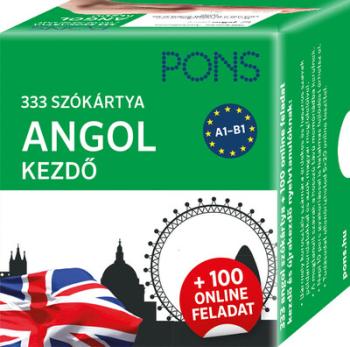 PONS 333 szókártya Angol kezdő + 100 online feladat - Kezdő és újrakezdő nyelvtanulóknak 1.Kép