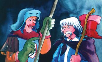 Mátyás király és a varga - Diafilm 1.Kép