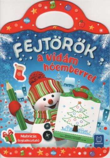 Fejtörők a vidám hóemberrel - Matricás foglalkoztató 1.Kép