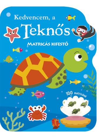 Kedvencem, a teknős - Matricás kifestő 1.Kép