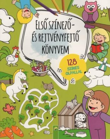 Első színező és rejtvényfejtő könyvem - 128 színes oldallal 1.Kép