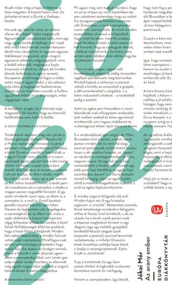 Az arany ember - Európa diákkönyvtár 1.Kép