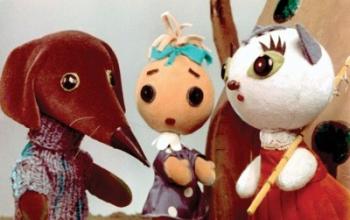 Böbe és a horgászbot /Diafilm 1.Kép