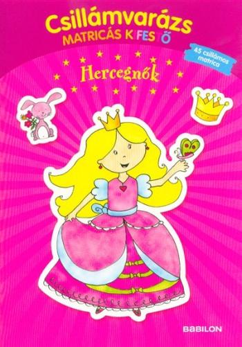 Csillámvarázs matricás kifestő - Hercegnők 1.Kép