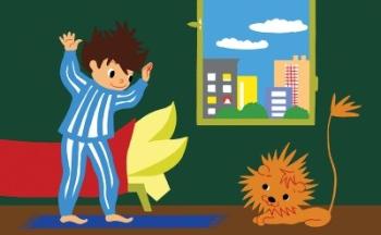 Laci és az oroszlán /Diafilm 1.Kép