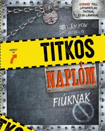 Titkos naplóm - fiúknak /Ajándék toll láthatatlan tintával és uv-lámpával 1.Kép