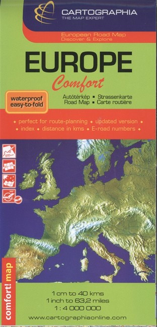 Európa comfort autótérkép (1:400 000) laminált /European Road Map 1.Kép