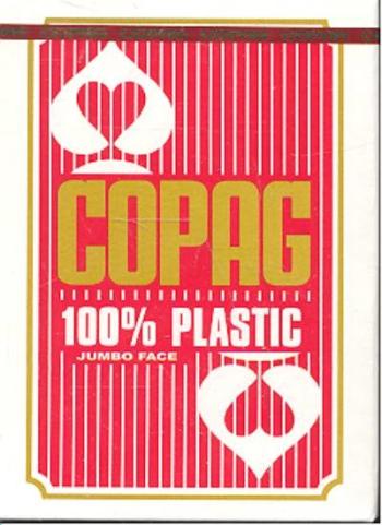Copag 100% plastic kártya /piros jumbo face 1.Kép