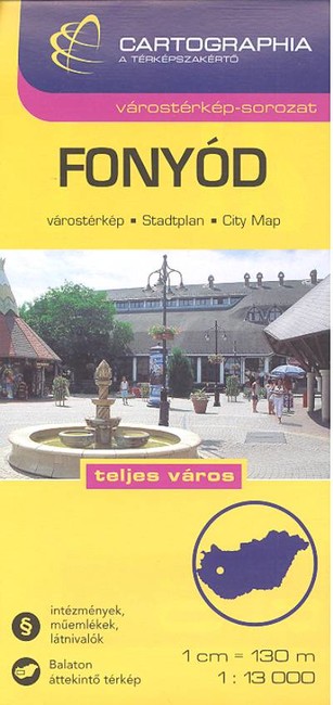 Fonyód várostérkép (1:13 000) /Várostérkép-sorozat 1.Kép