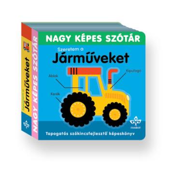 Szeretem a járműveket! - Tapogatós szókincsfejlesztő könyv - Nagy képes szótár 1.Kép