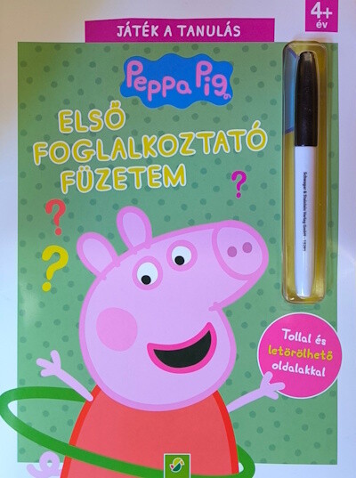 Peppa malac: Első foglalkoztató füzetem - Tollal és letörölhető oldalakkal