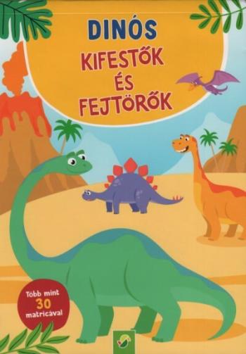 Dinós kifestők és fejtörők - Több mint 30 matricával 1.Kép