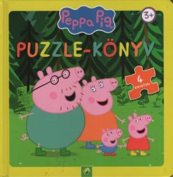 Peppa Malac: Puzzle-könyv - 4 kirakóval (sárga) 1.Kép