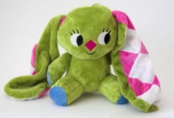 Kockásfülű nyúl /15cm babzsák (ülő) Kép