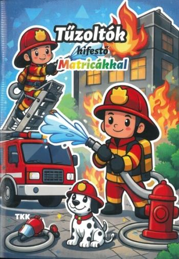 Tűzoltók kifestő - Matricákkal Kép