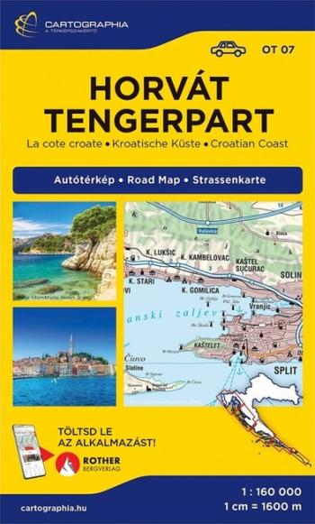 Horvát tengerpart (Adria) térkép - 2025 Kép
