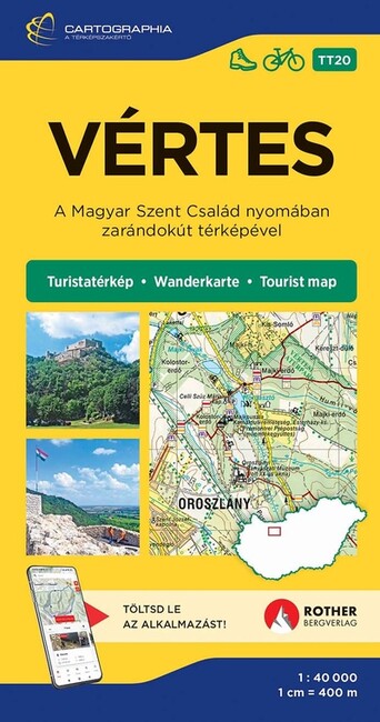 Vértes - Turistatérkép-sorozat 20. - A Magyar Szent Család nyomában zarándoktút térképével (új kiadás) Kép