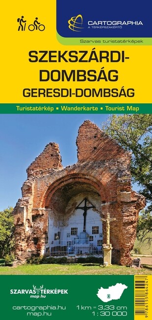 Szekszárdi-dombság, Geresdi-dombság turista-és kerékpáros térkép (új kiadás) Kép