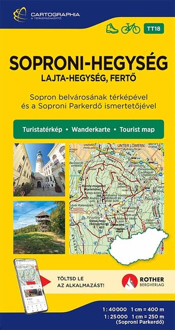 Soproni-hegység - Turistatérkép-sorozat 18. - Lajta-hegység, Fertő (új kiadás, 2025.) Kép